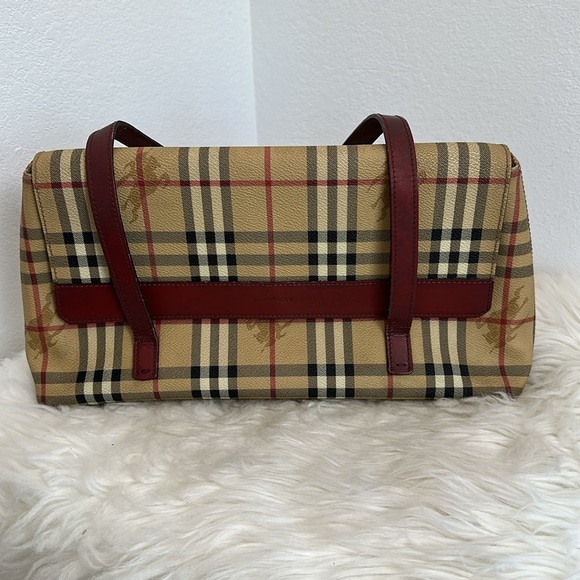 💯 Authentic BURBERRY Haymarket Check Shoulder Flap Bag🍀 - Picture 17 of 17